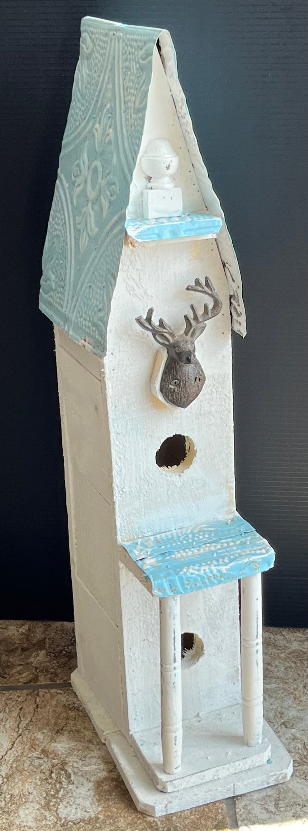 Custom Birdhouse - Light Teal Style 3