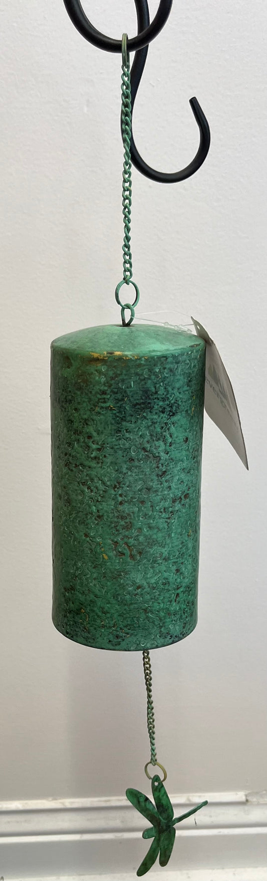 Green Metal Dragonfly Wind Chime
