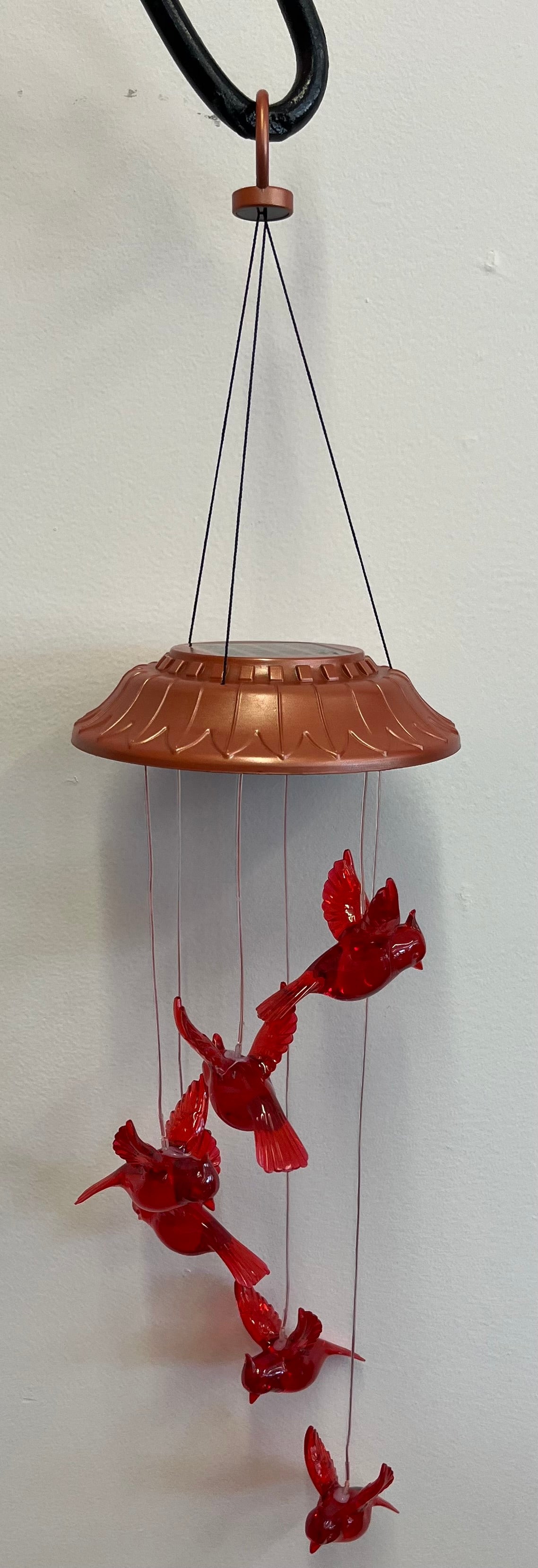 Light-up Hummingbird Wind Chime - Red
