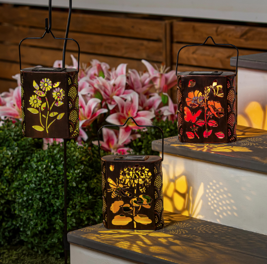 Pollinator Laser Cut Solar Lantern – White Lilies N Paradise, Kokomo IN