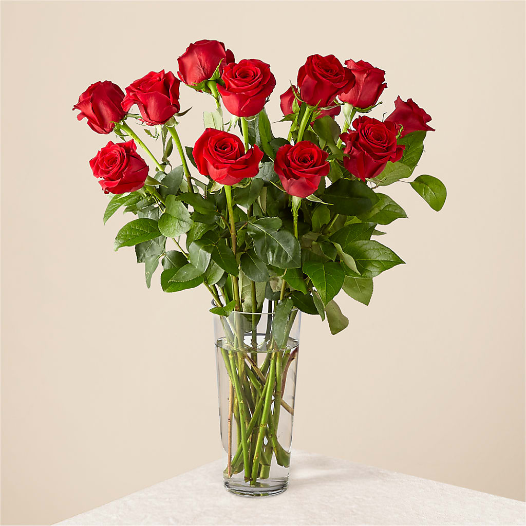 Long Stem Red Rose Bouquet – White Lilies N Paradise, Kokomo IN