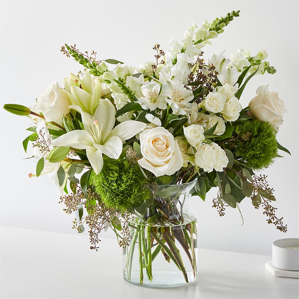 Fresh Linen Bouquet – White Lilies N Paradise, Kokomo IN