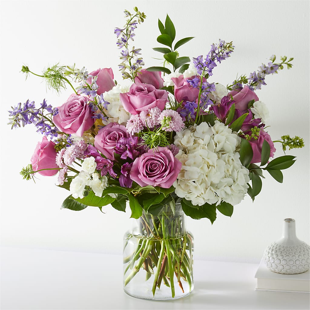 Violet Caress Bouquet – White Lilies N Paradise, Kokomo IN