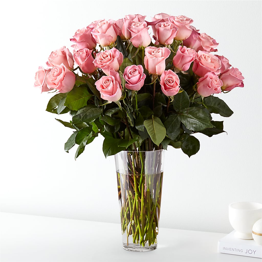 Long Stem Pink Rose Bouquet – White Lilies N Paradise, Kokomo IN
