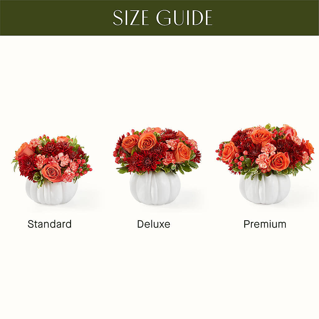 Autumn Air Pumpkin Bouquet – White Lilies N Paradise, Kokomo IN