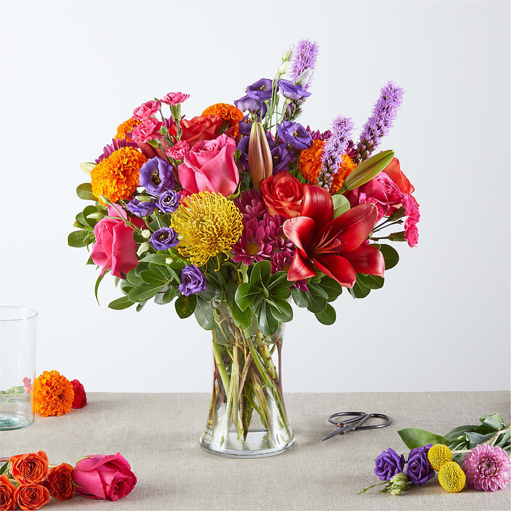 Feast of Color – A Florist Original – White Lilies N Paradise, Kokomo IN