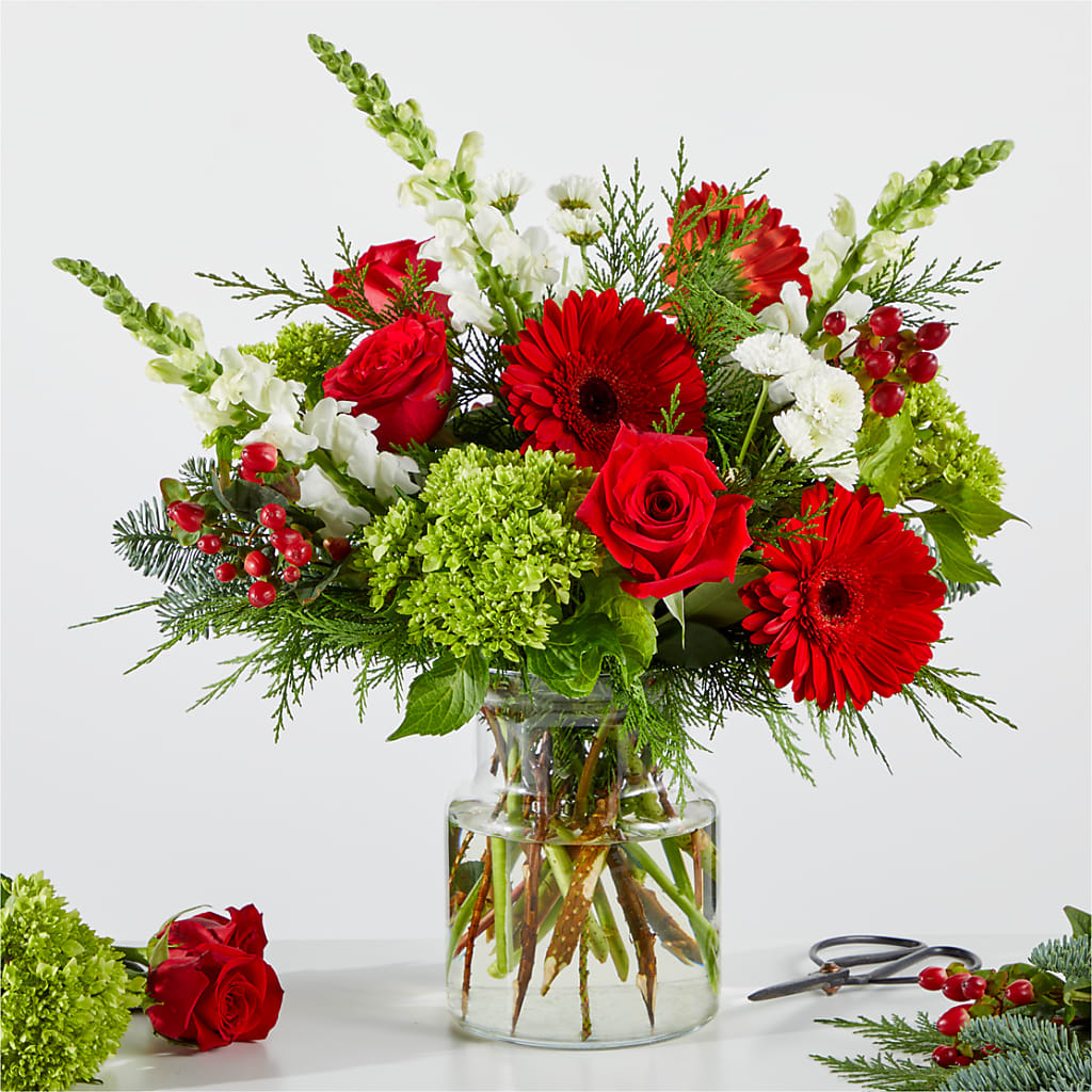 Merry Moment Bouquet – A Florist Original – White Lilies N Paradise, Kokomo IN