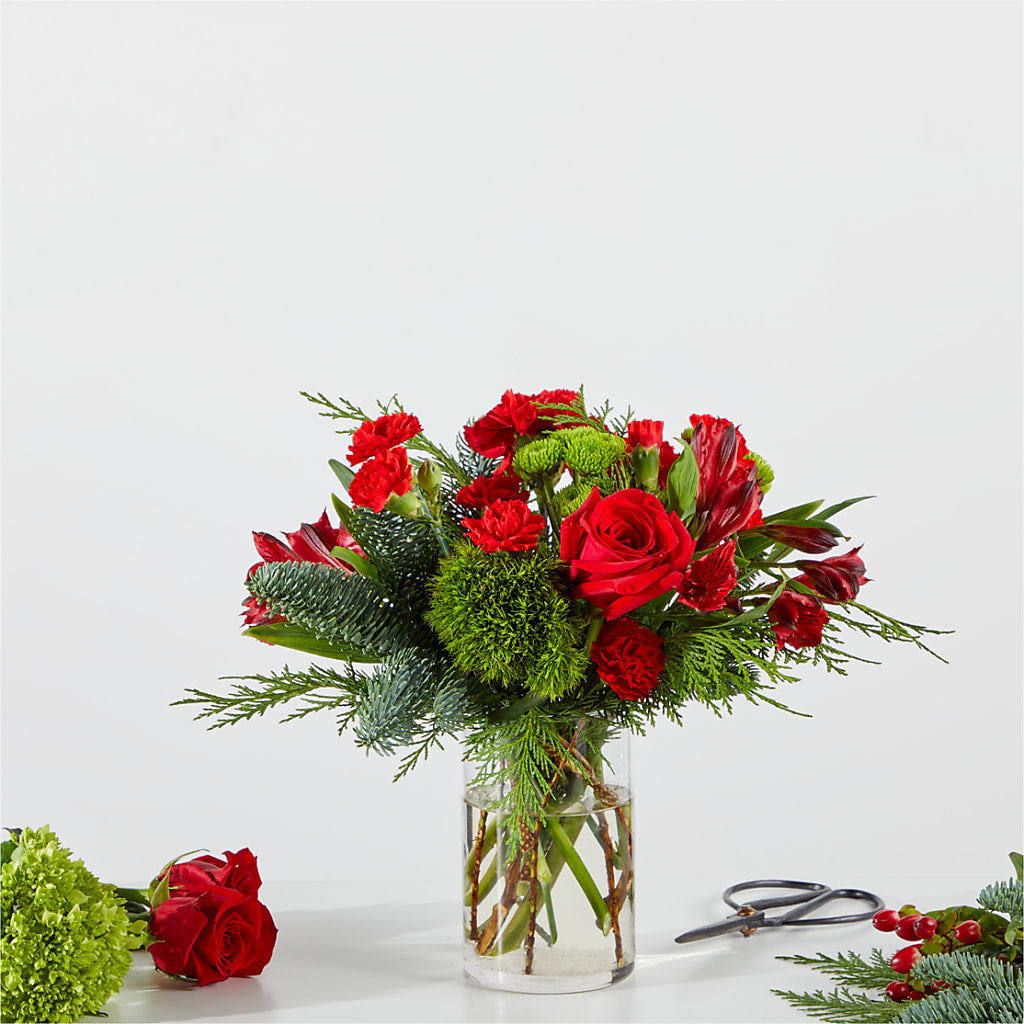 Merry Moment Bouquet – A Florist Original – White Lilies N Paradise, Kokomo IN