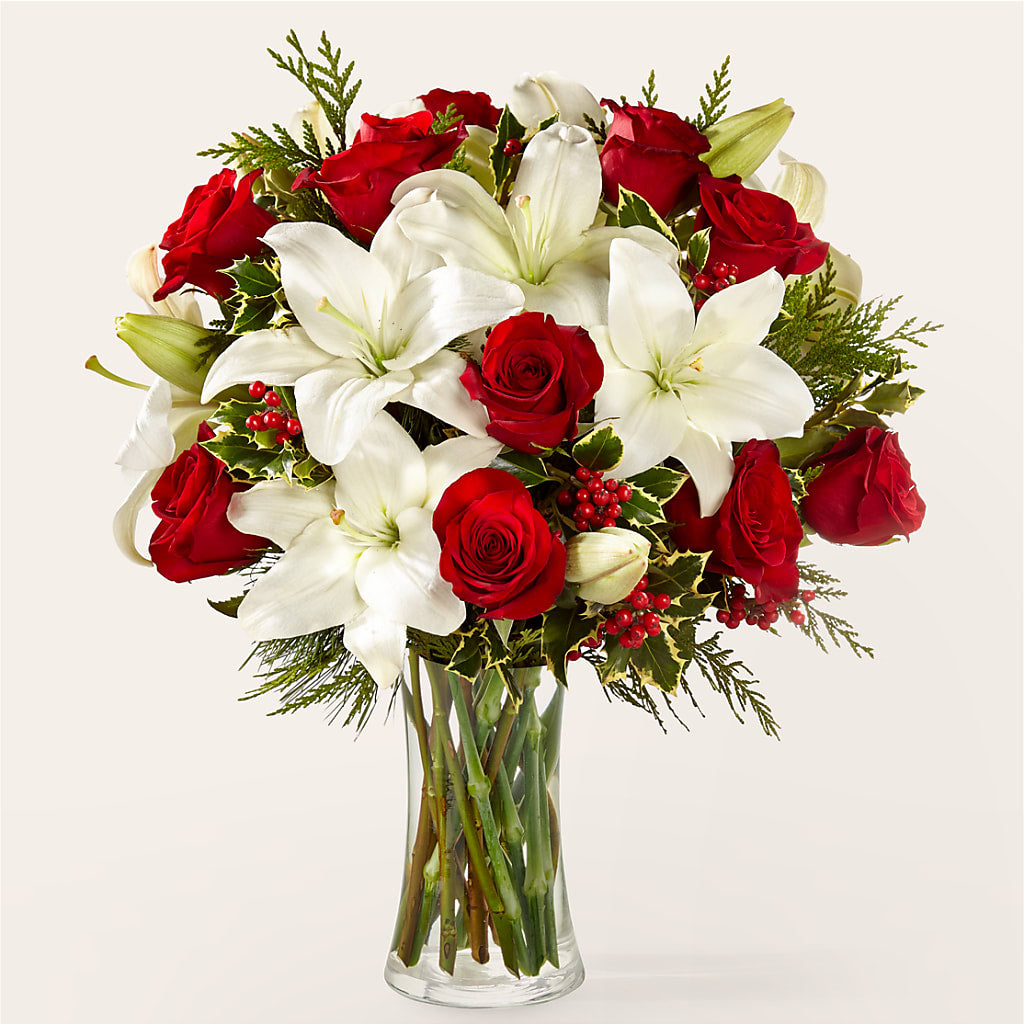Sparkling Snowflakes Bouquet – White Lilies N Paradise, Kokomo IN