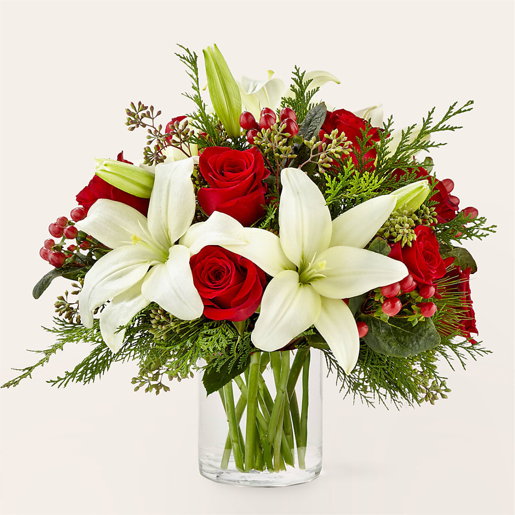 Glittering Lights Bouquet – White Lilies N Paradise, Kokomo IN