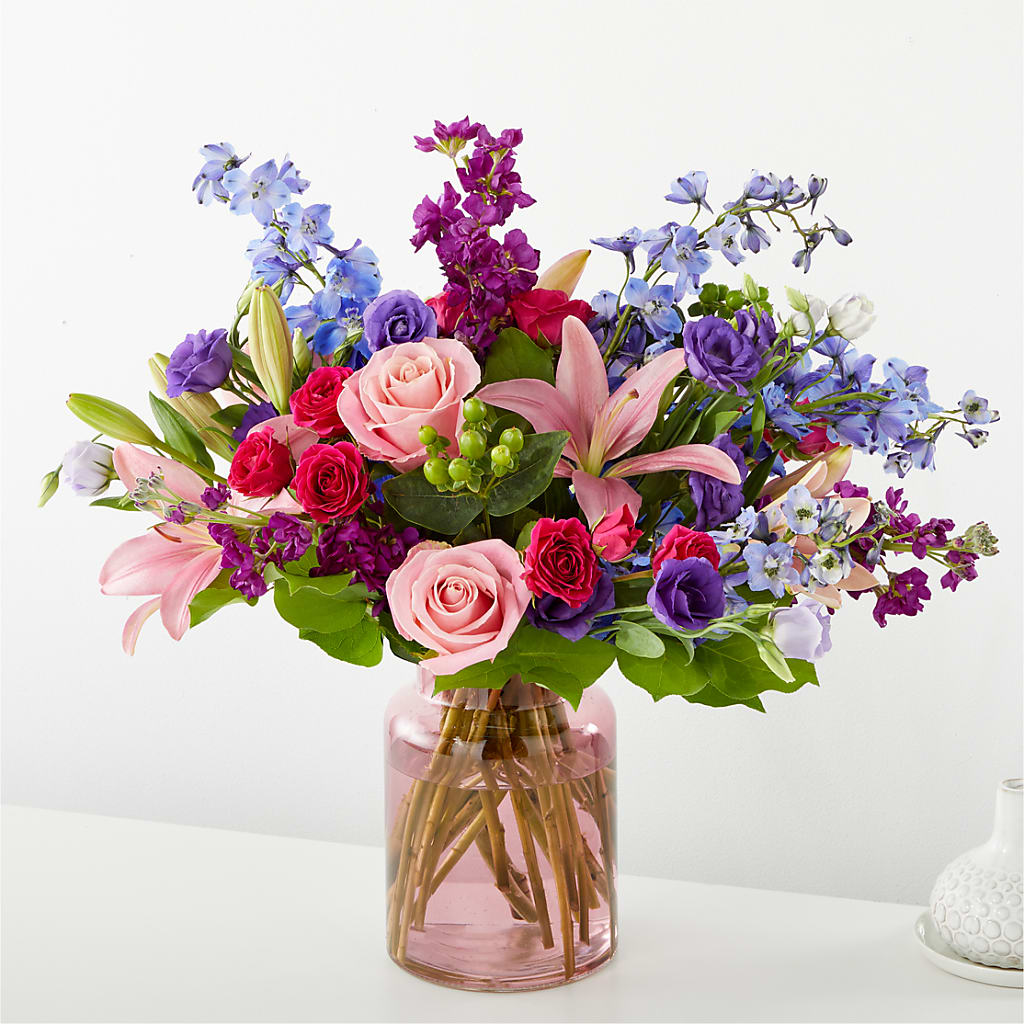 Breezy Meadows Bouquet – White Lilies N Paradise, Kokomo IN