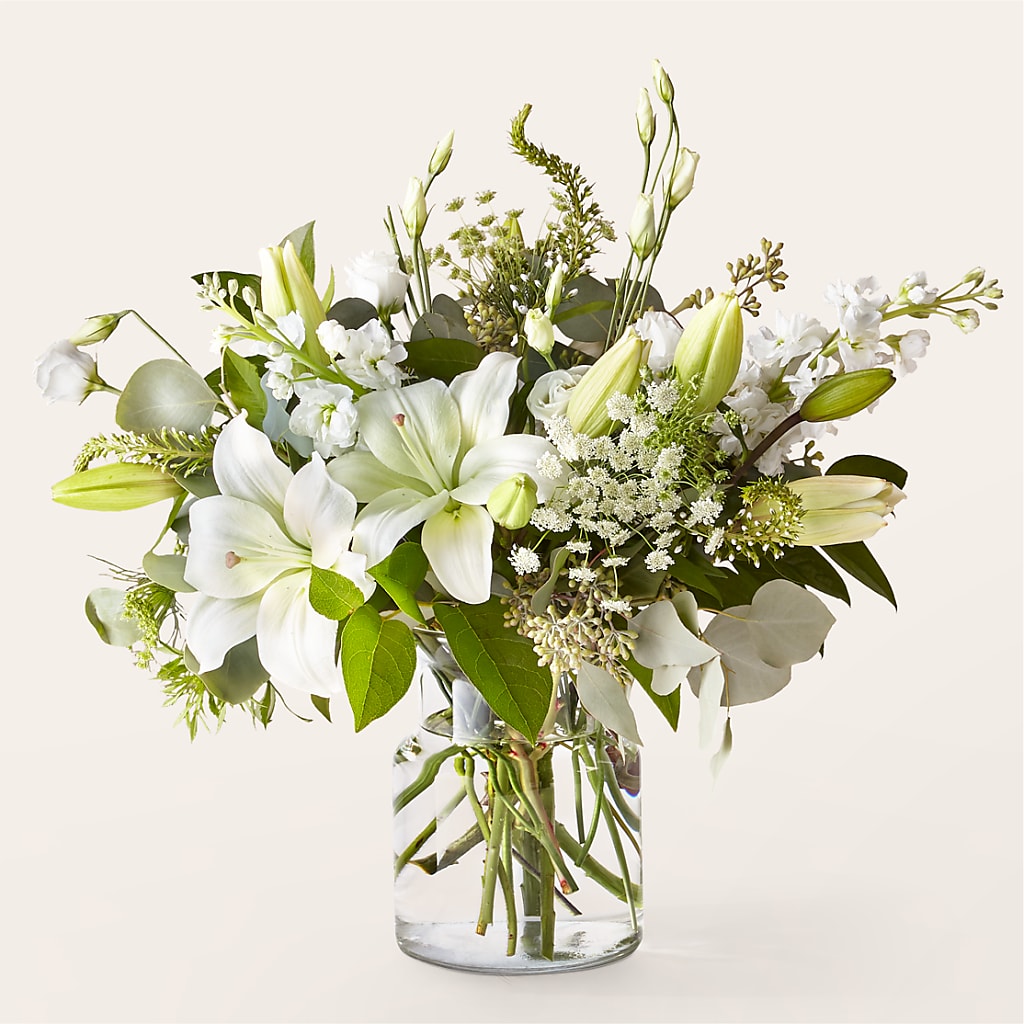 Alluring Elegance Bouquet – White Lilies N Paradise, Kokomo IN