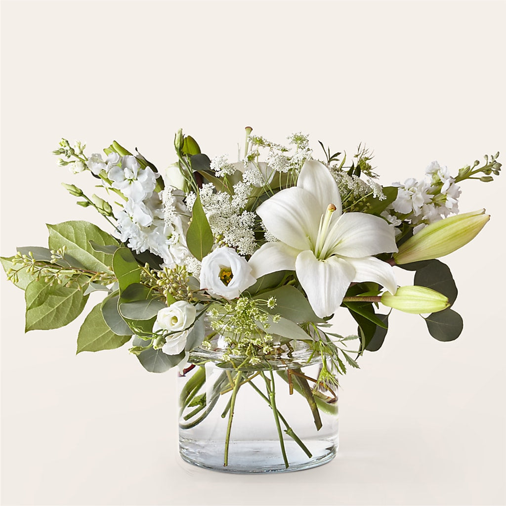 Alluring Elegance Bouquet – White Lilies N Paradise, Kokomo IN