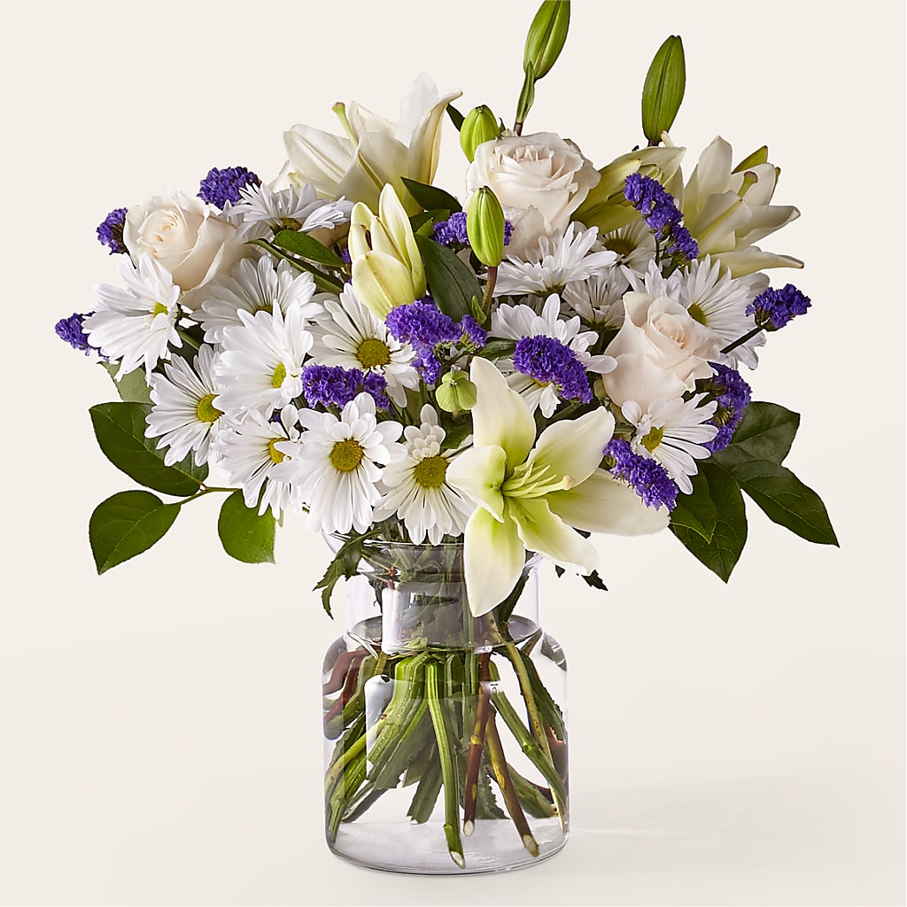 Beyond Blue Bouquet – White Lilies N Paradise, Kokomo IN