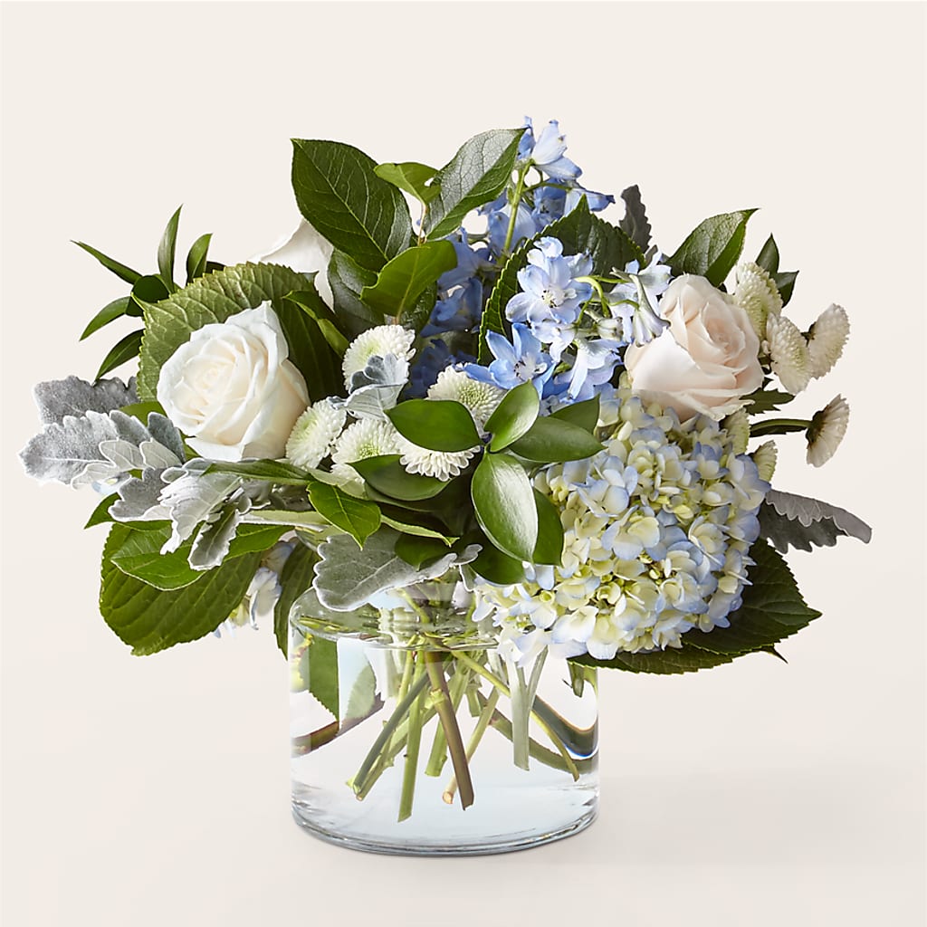 Clear Skies Bouquet – White Lilies N Paradise, Kokomo IN