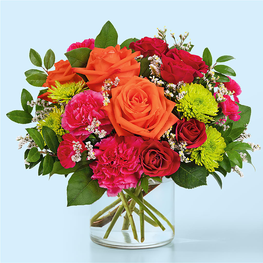 Colorful Carnival Bouquet – White Lilies N Paradise, Kokomo IN