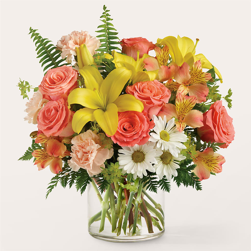 Sunset Strip Bouquet – White Lilies N Paradise, Kokomo IN