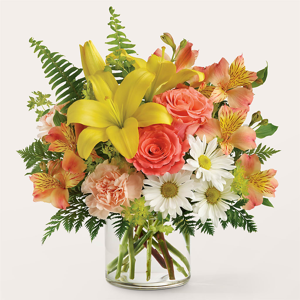 Sunset Strip Bouquet – White Lilies N Paradise, Kokomo IN