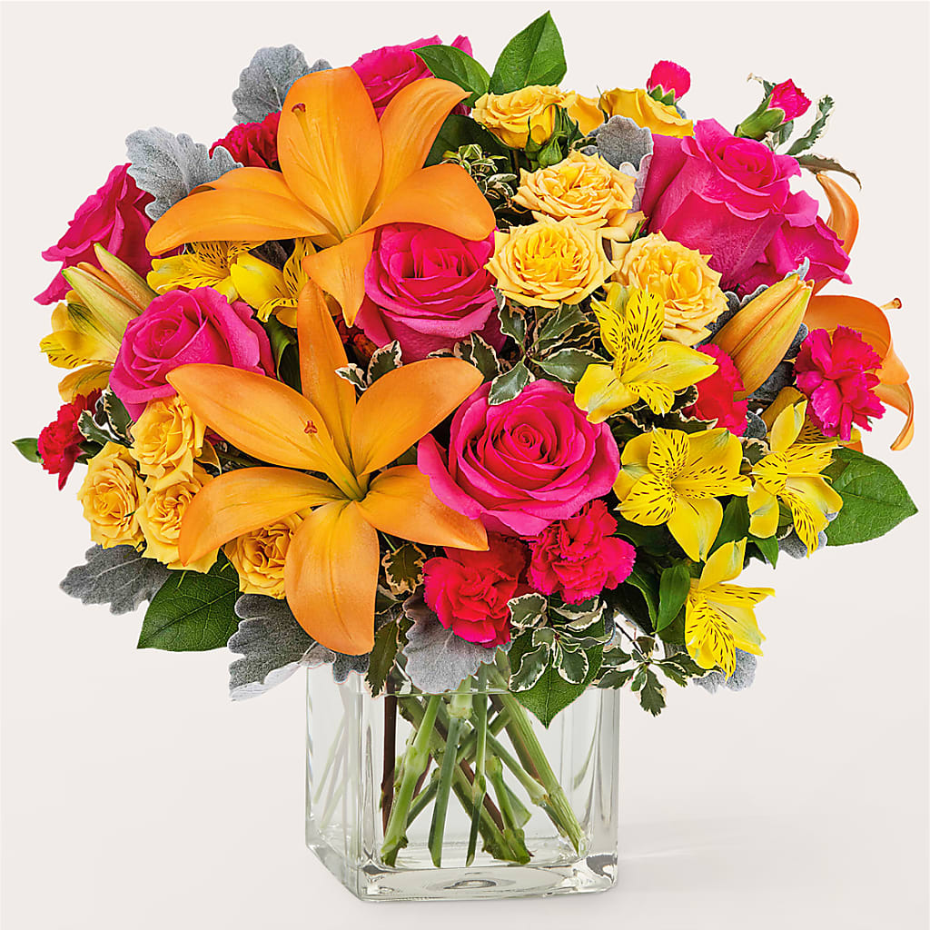 To the Tropics Bouquet – White Lilies N Paradise, Kokomo IN