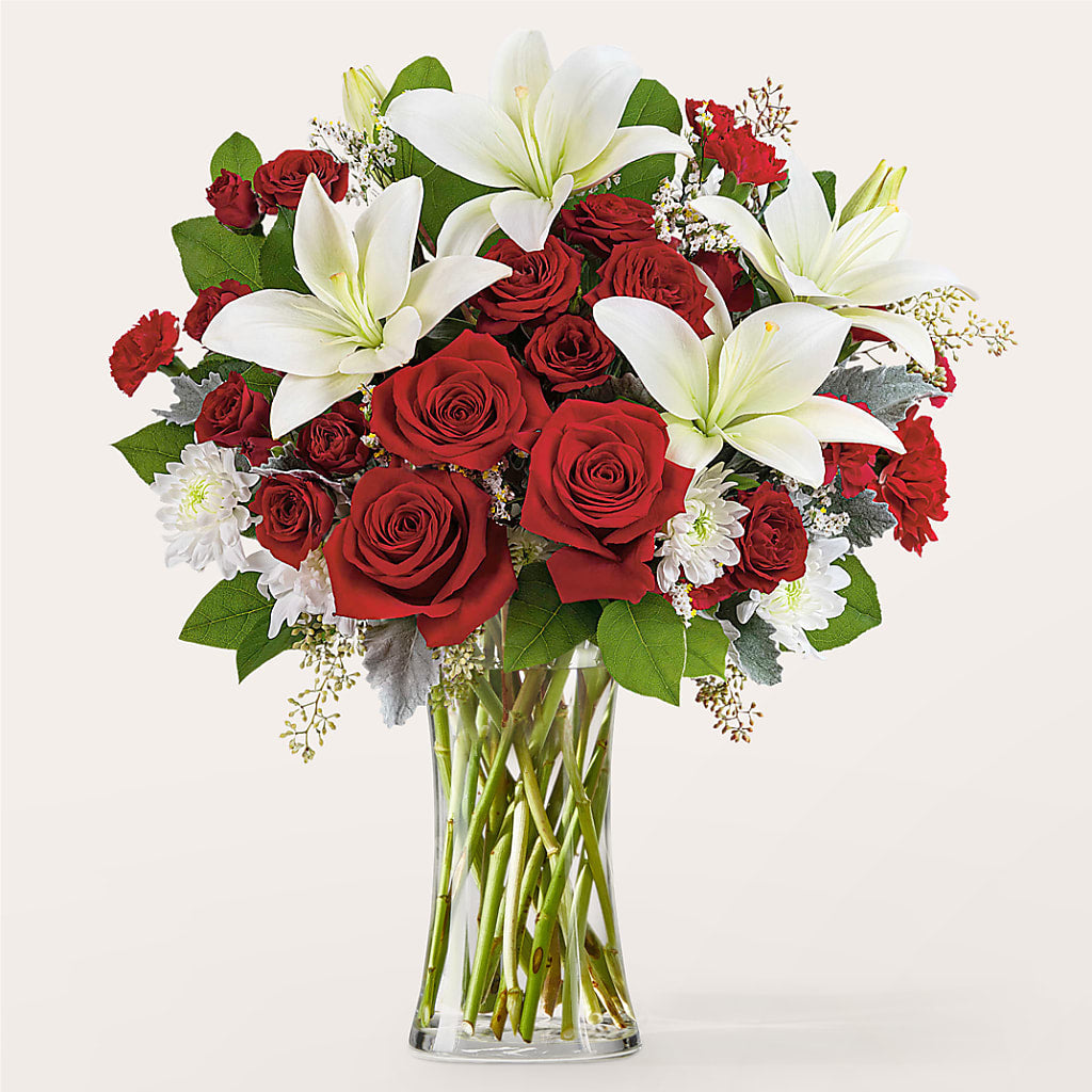Floral Symphony Bouquet – White Lilies N Paradise, Kokomo IN