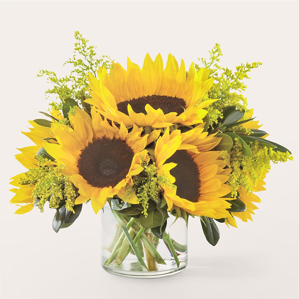 Beaming Sunflower Bouquet – White Lilies N Paradise, Kokomo IN
