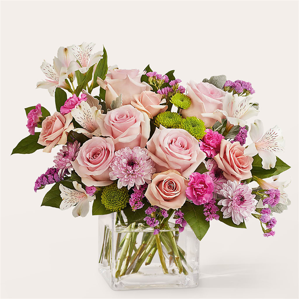 Pink Suede Bouquet – White Lilies N Paradise, Kokomo IN