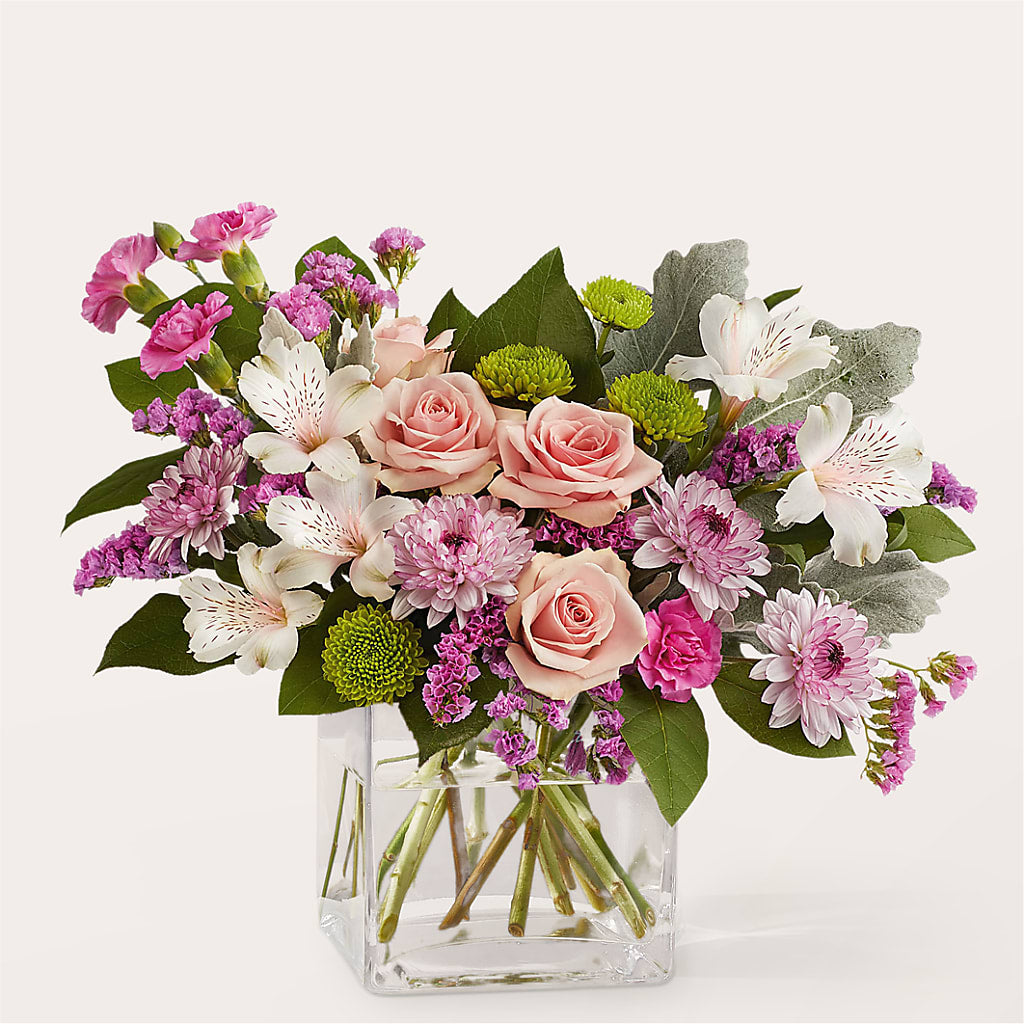 Pink Suede Bouquet – White Lilies N Paradise, Kokomo IN
