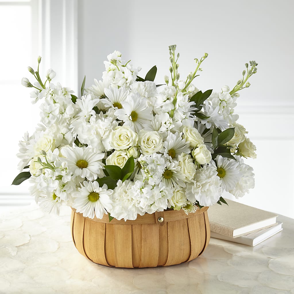 Graceful Garden Basket – White Lilies N Paradise, Kokomo IN
