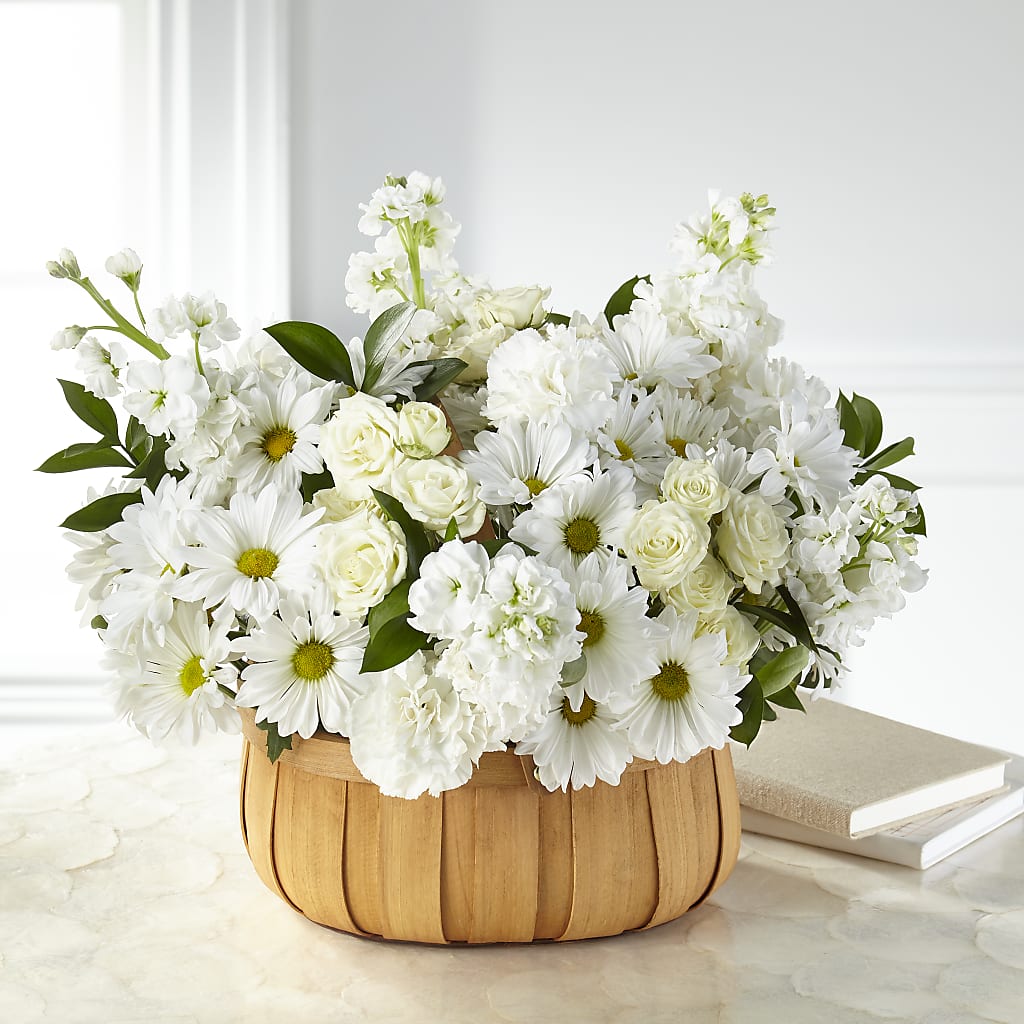 Graceful Garden Basket – White Lilies N Paradise, Kokomo IN