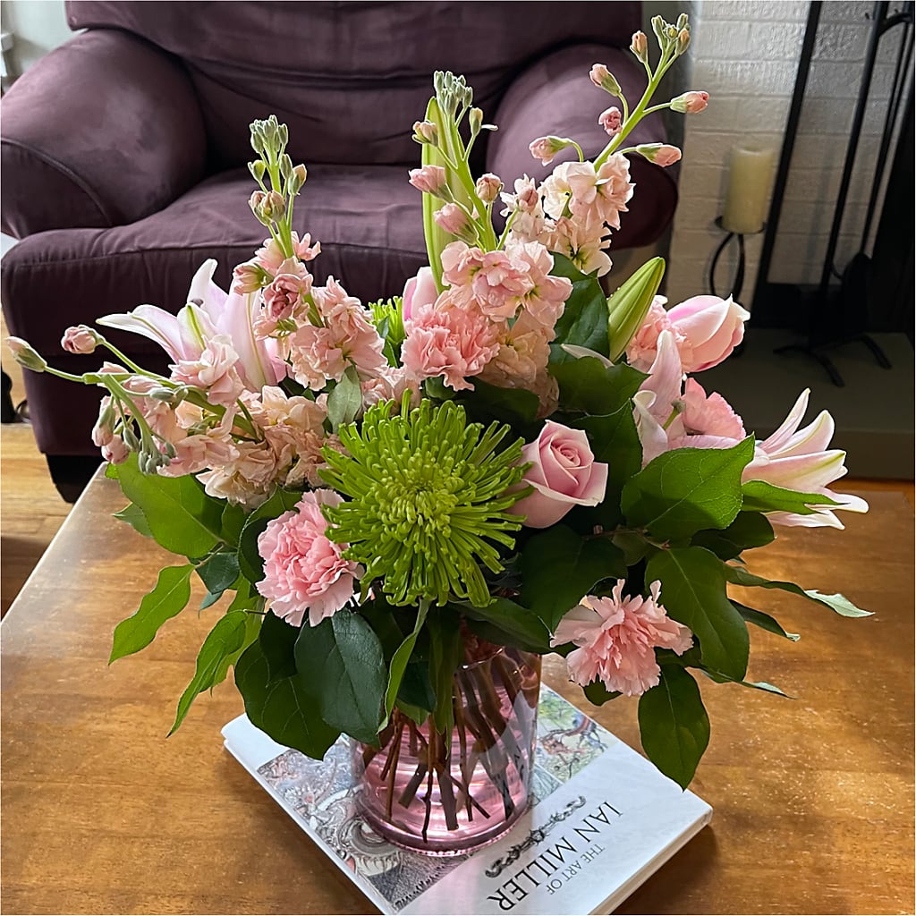 Pretty in Pink Bouquet – White Lilies N Paradise, Kokomo IN
