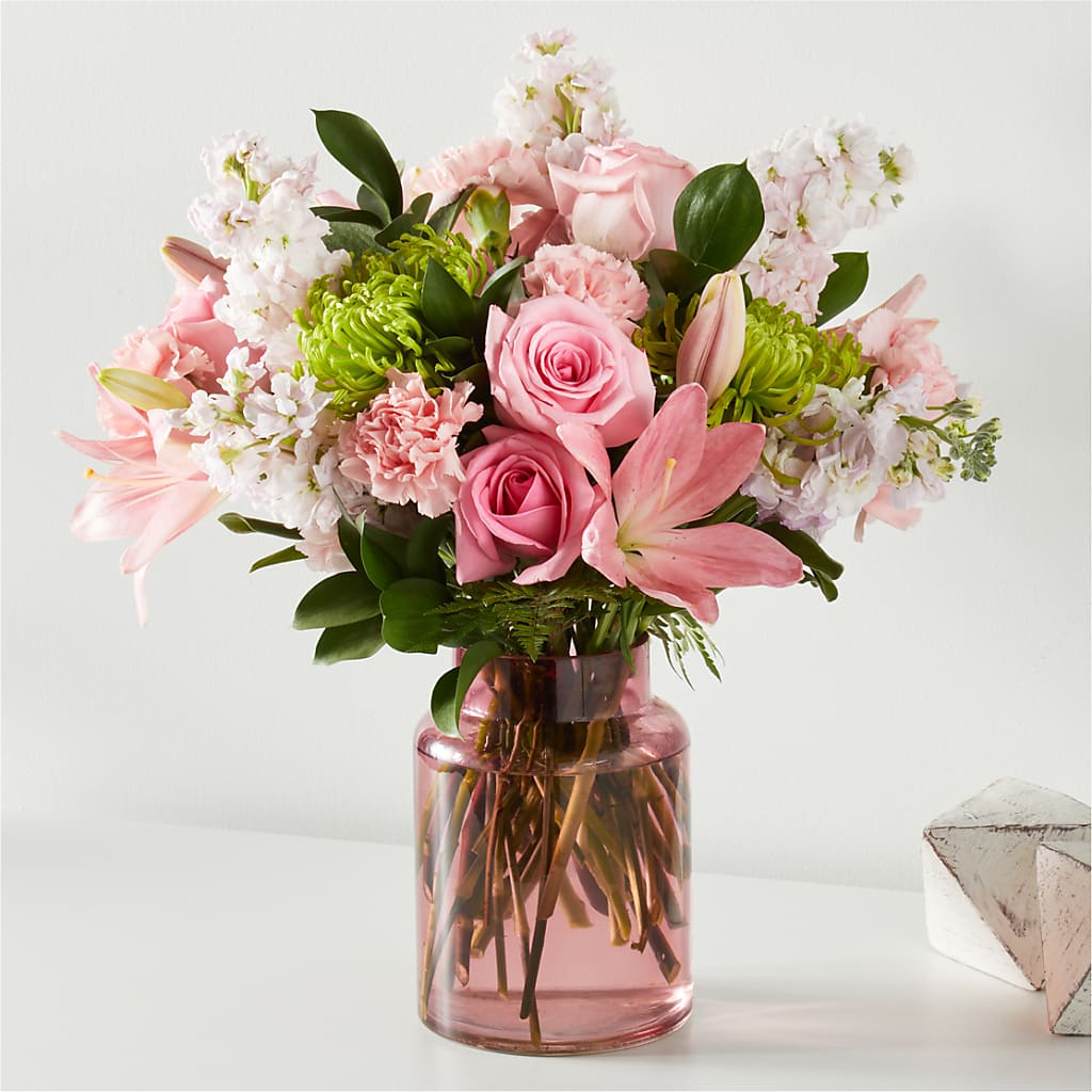 Pretty in Pink Bouquet – White Lilies N Paradise, Kokomo IN