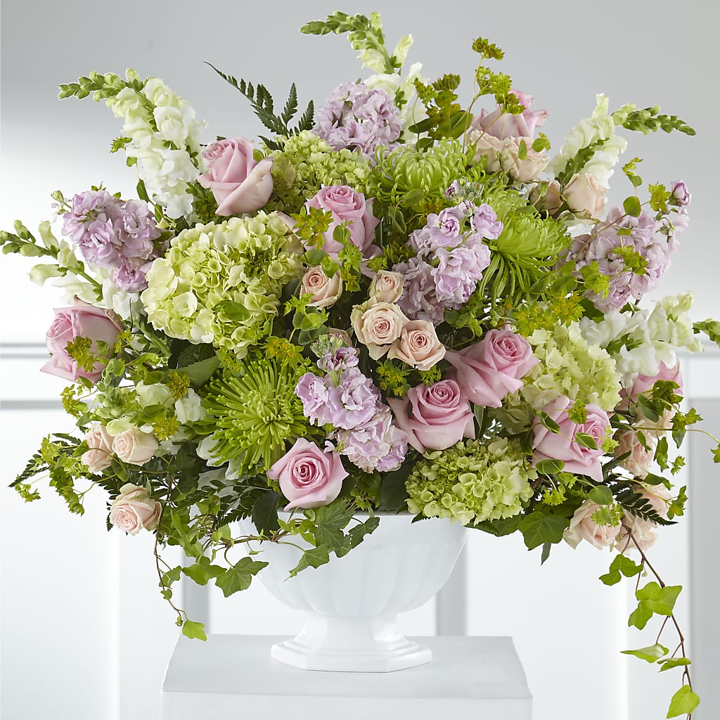 Radiant Embrace Arrangement – White Lilies N Paradise, Kokomo IN