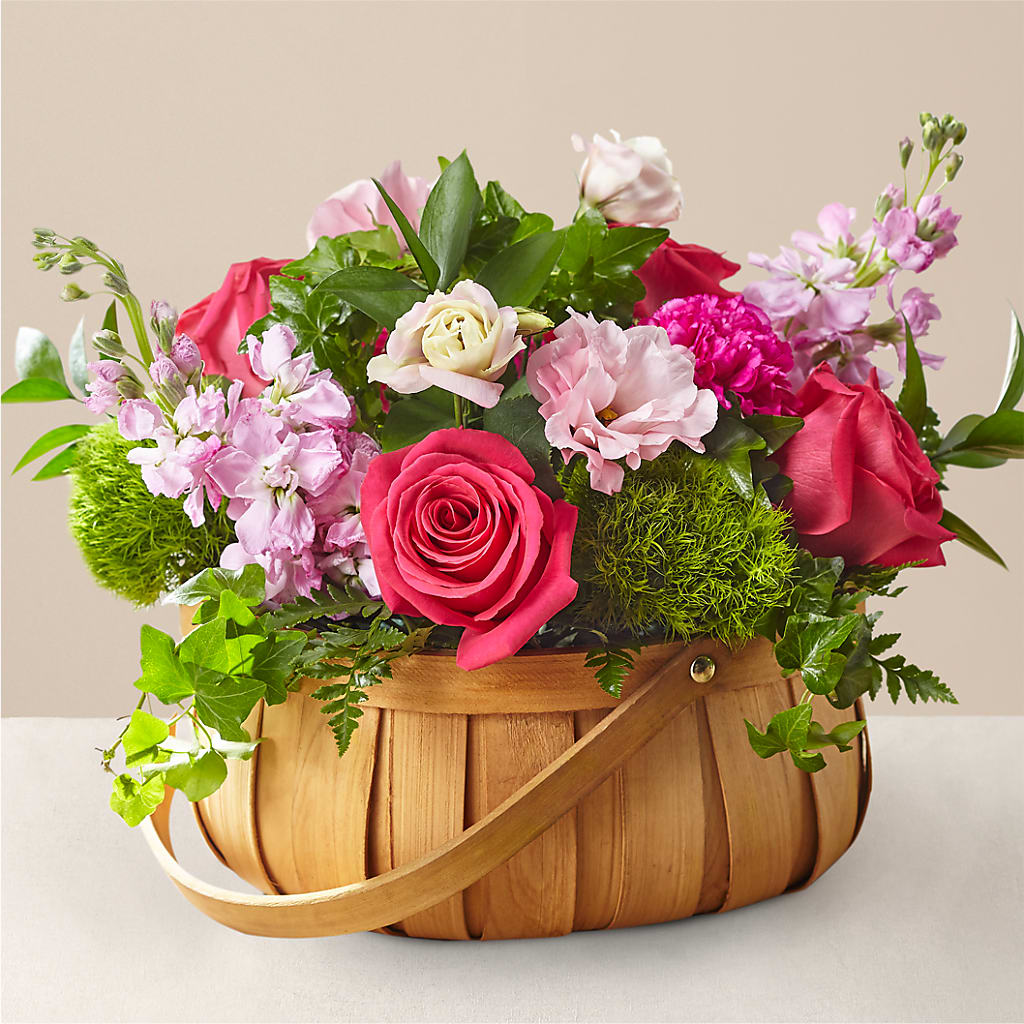 Radiance in Bloom Basket – White Lilies N Paradise, Kokomo IN