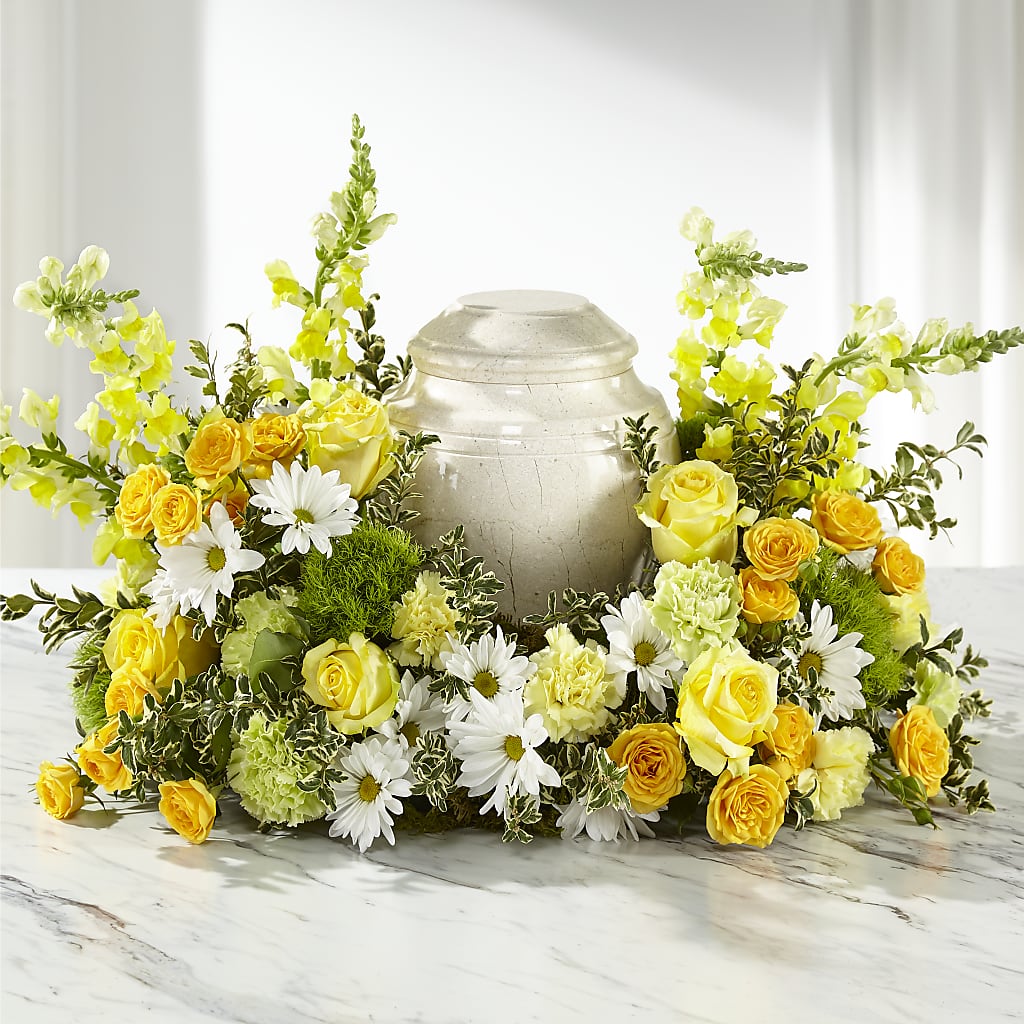 Graceful Love Cremation Adornment – White Lilies N Paradise, Kokomo IN