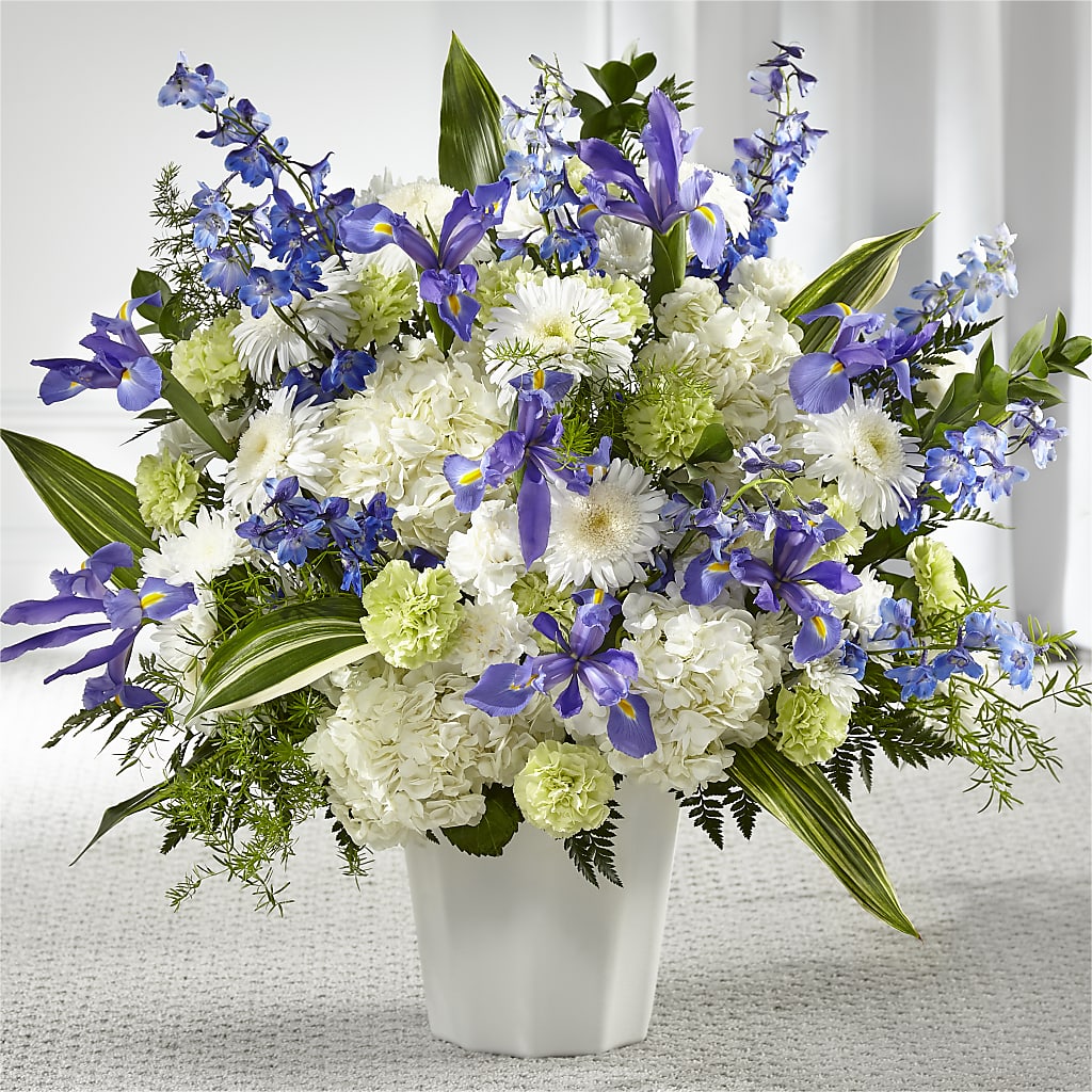 Soft Serenity Floor Basket – White Lilies N Paradise, Kokomo IN