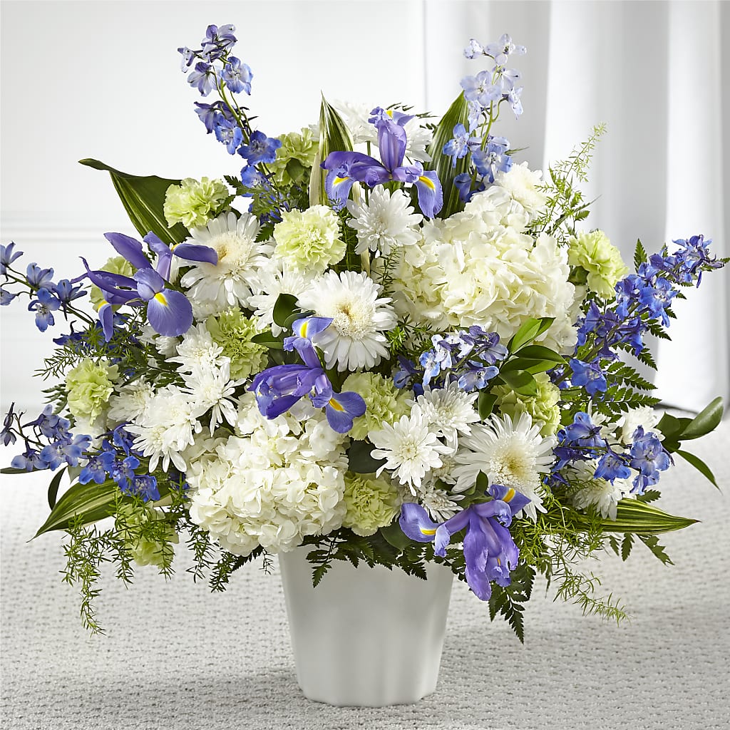 Soft Serenity Floor Basket – White Lilies N Paradise, Kokomo IN