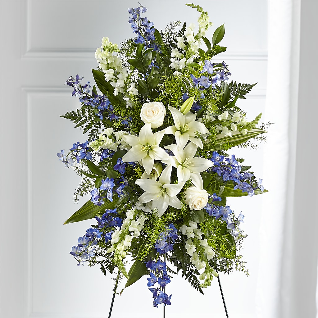 Faithful Friend Standing Spray – White Lilies N Paradise, Kokomo IN