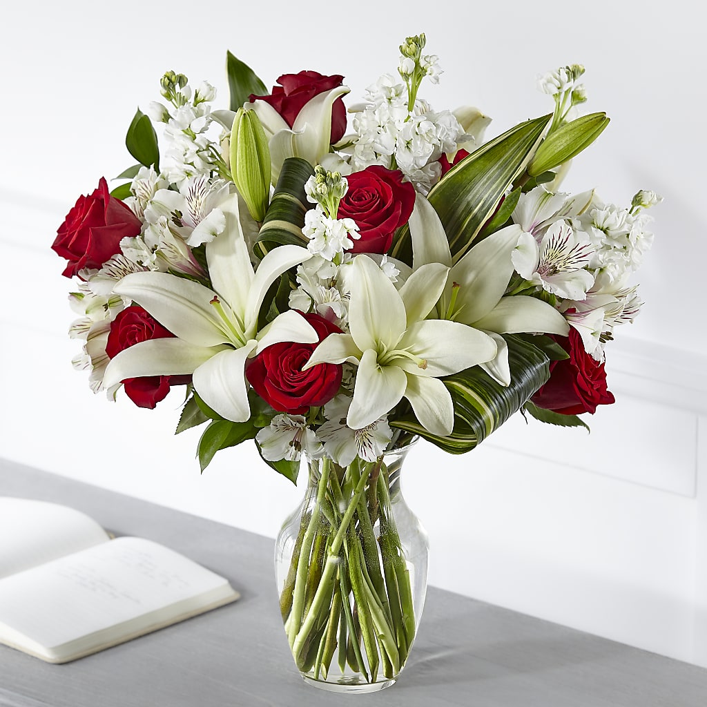Loving Respect Bouquet – White Lilies N Paradise, Kokomo IN
