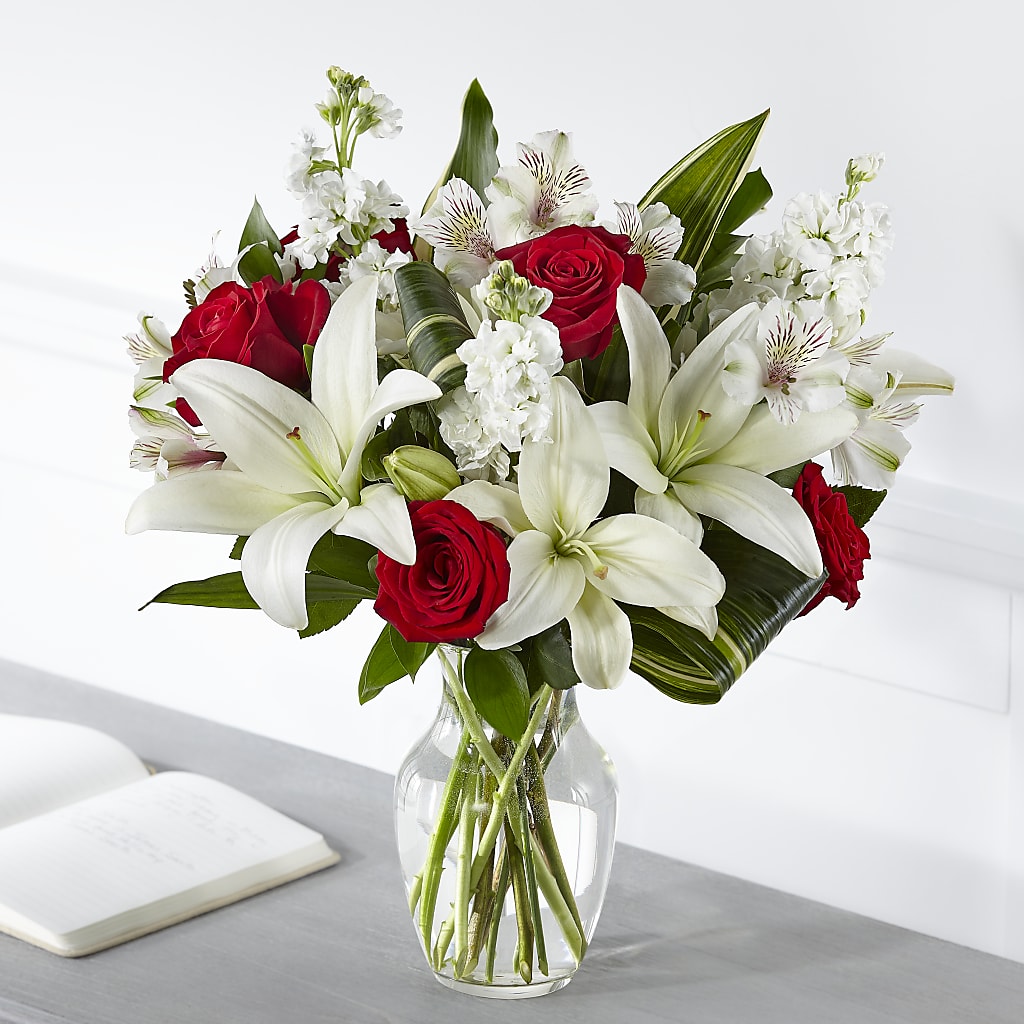 Loving Respect Bouquet – White Lilies N Paradise, Kokomo IN