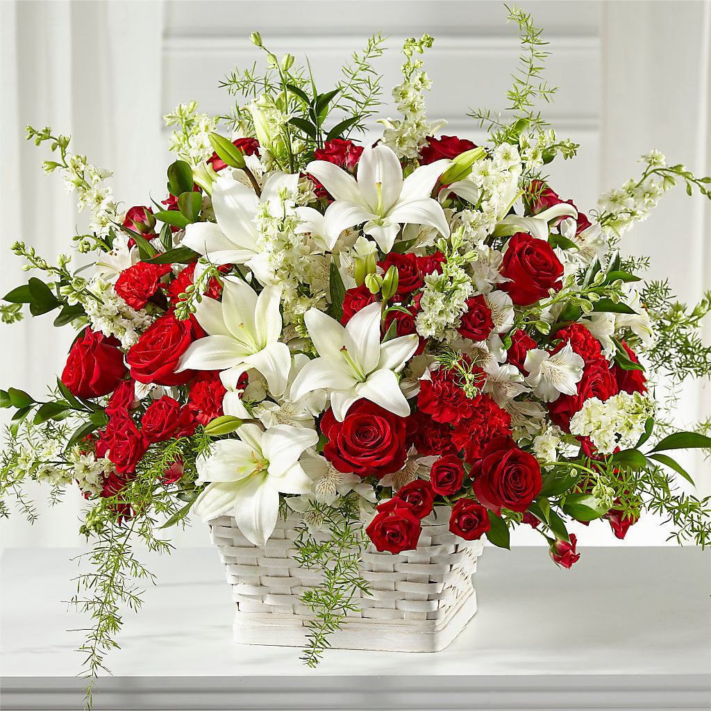 Sentiments of Love Arrangement – White Lilies N Paradise, Kokomo IN