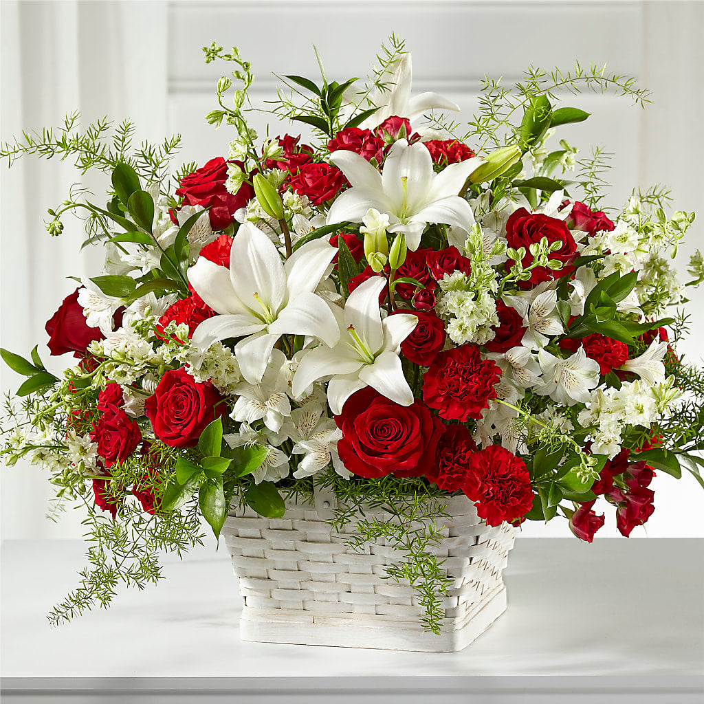Sentiments of Love Arrangement – White Lilies N Paradise, Kokomo IN