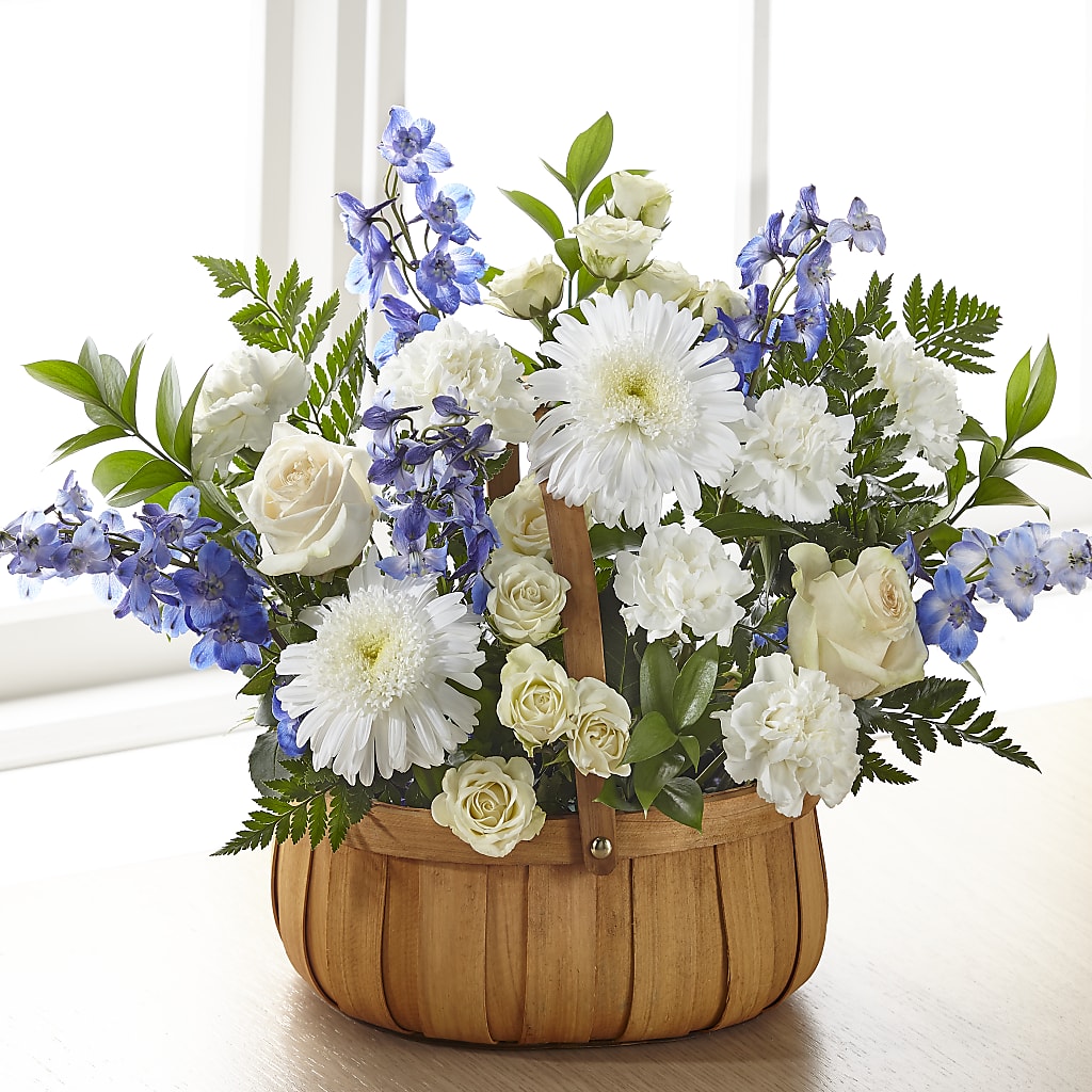 Harmony & Grace Basket – White Lilies N Paradise, Kokomo IN