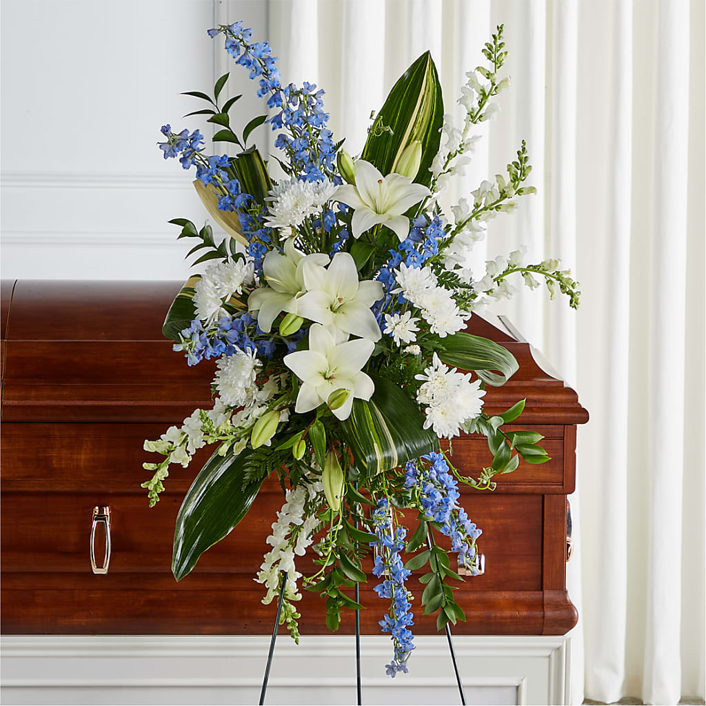 Eternal Impressions Standing Spray – White Lilies N Paradise, Kokomo IN