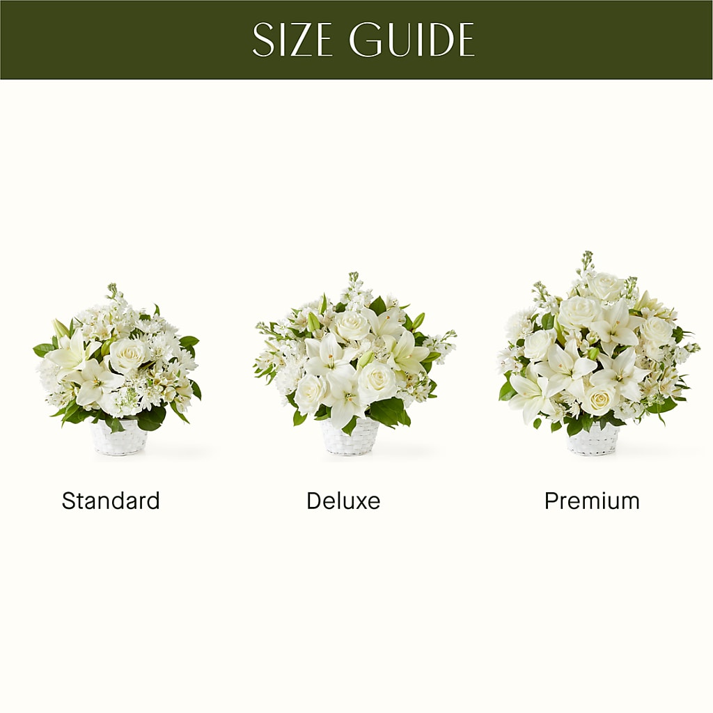 Peaceful Reflections Arrangement – White Lilies N Paradise, Kokomo IN