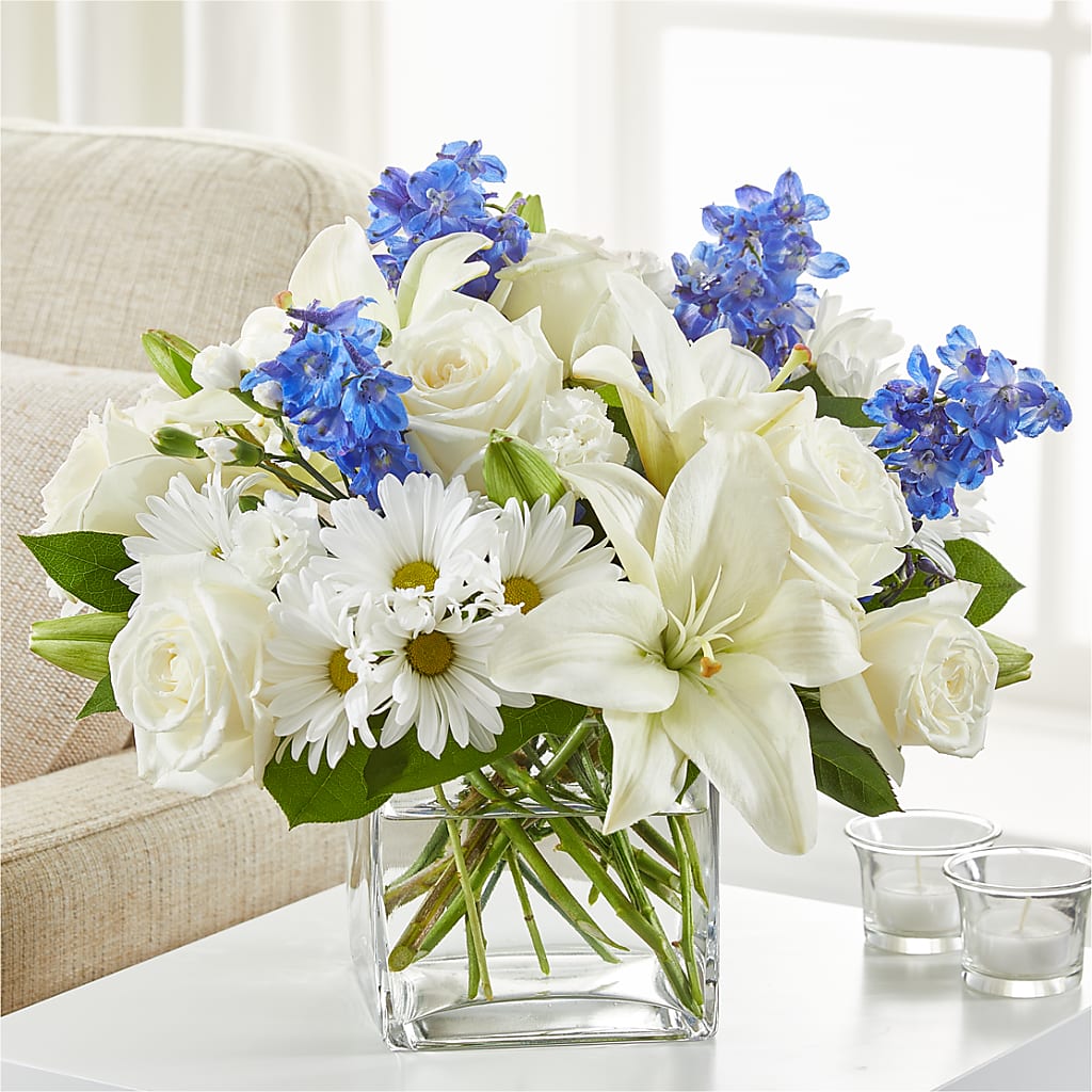 Restored Bouquet – White Lilies N Paradise, Kokomo IN