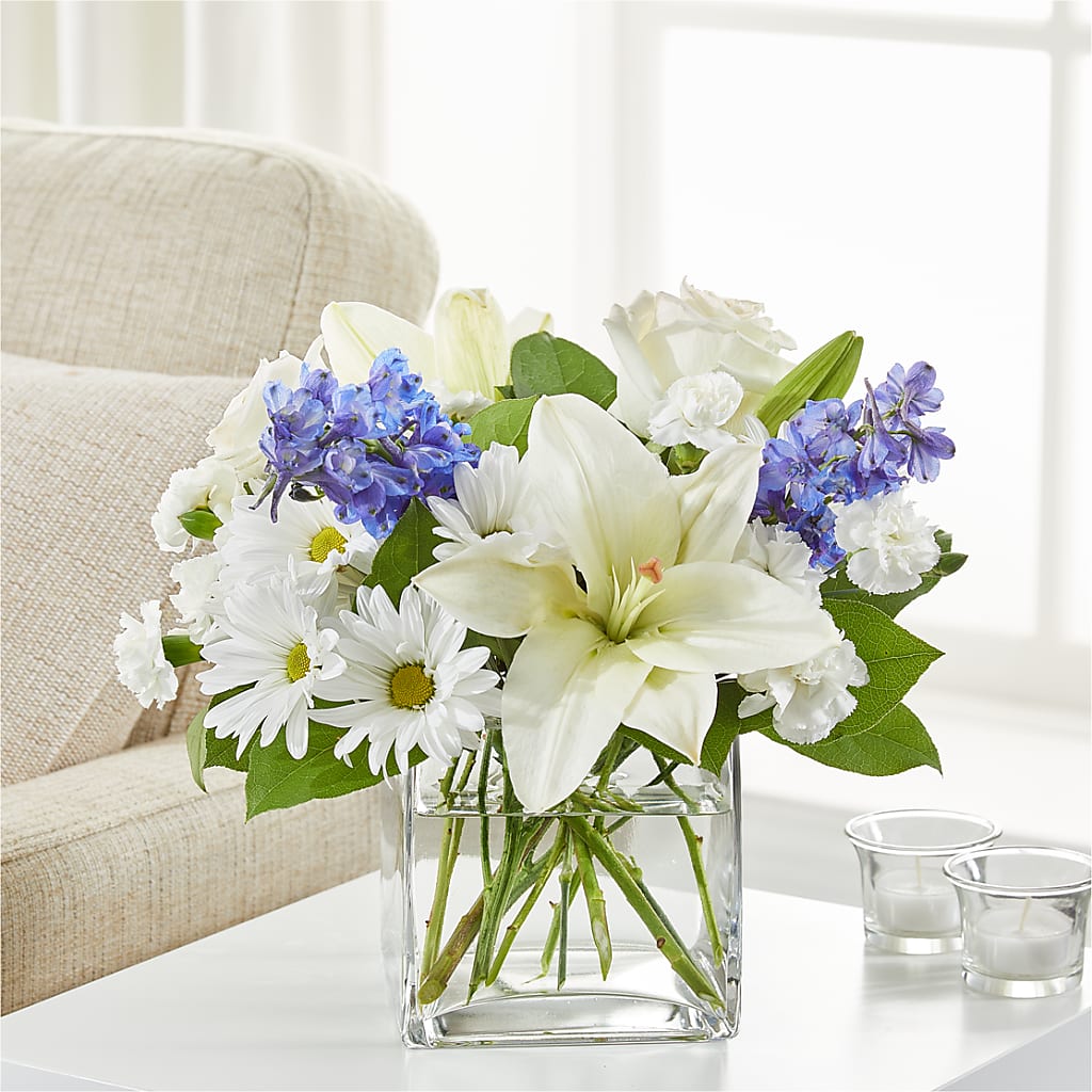 Restored Bouquet – White Lilies N Paradise, Kokomo IN