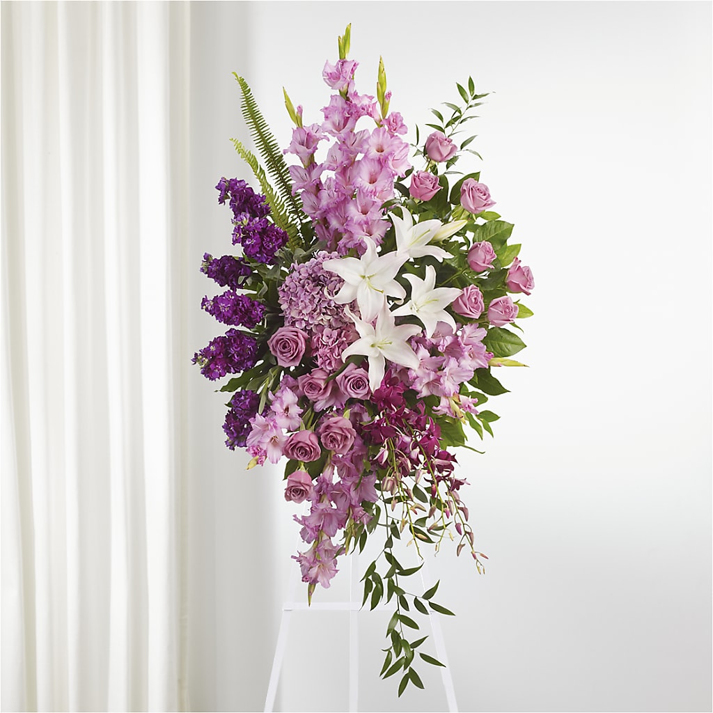Never Alone Standing Spray – White Lilies N Paradise, Kokomo IN