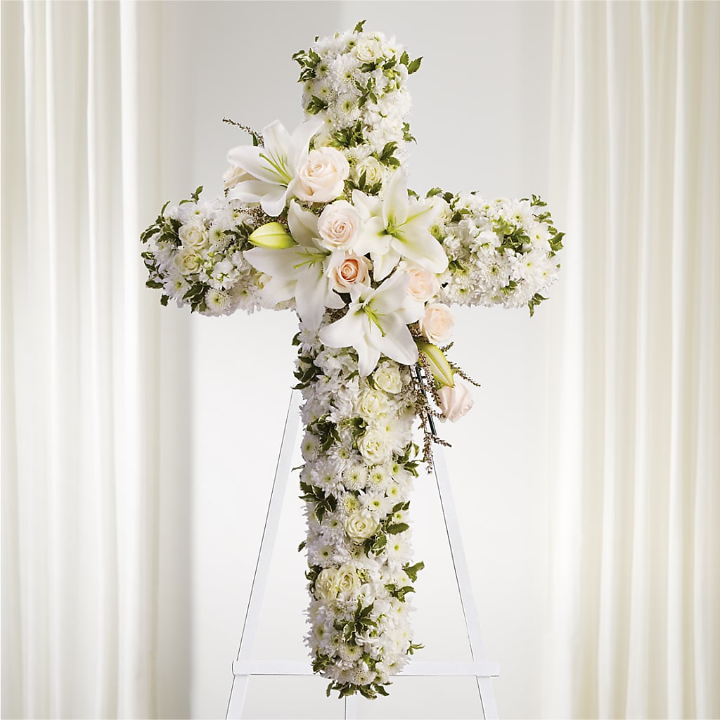 Spiritual Guidance Standing Spray – White Lilies N Paradise, Kokomo IN