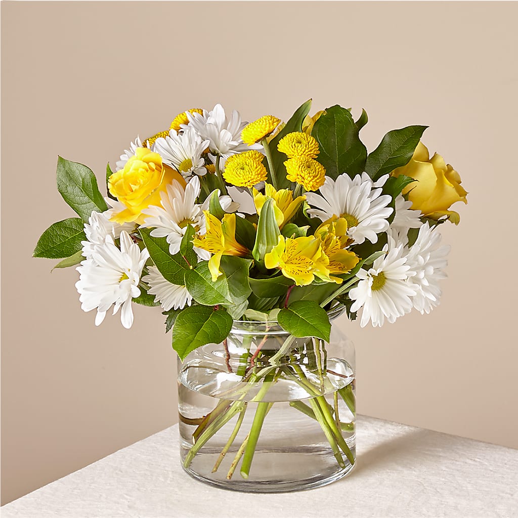 Sunny Sentiments Bouquet – White Lilies N Paradise, Kokomo IN