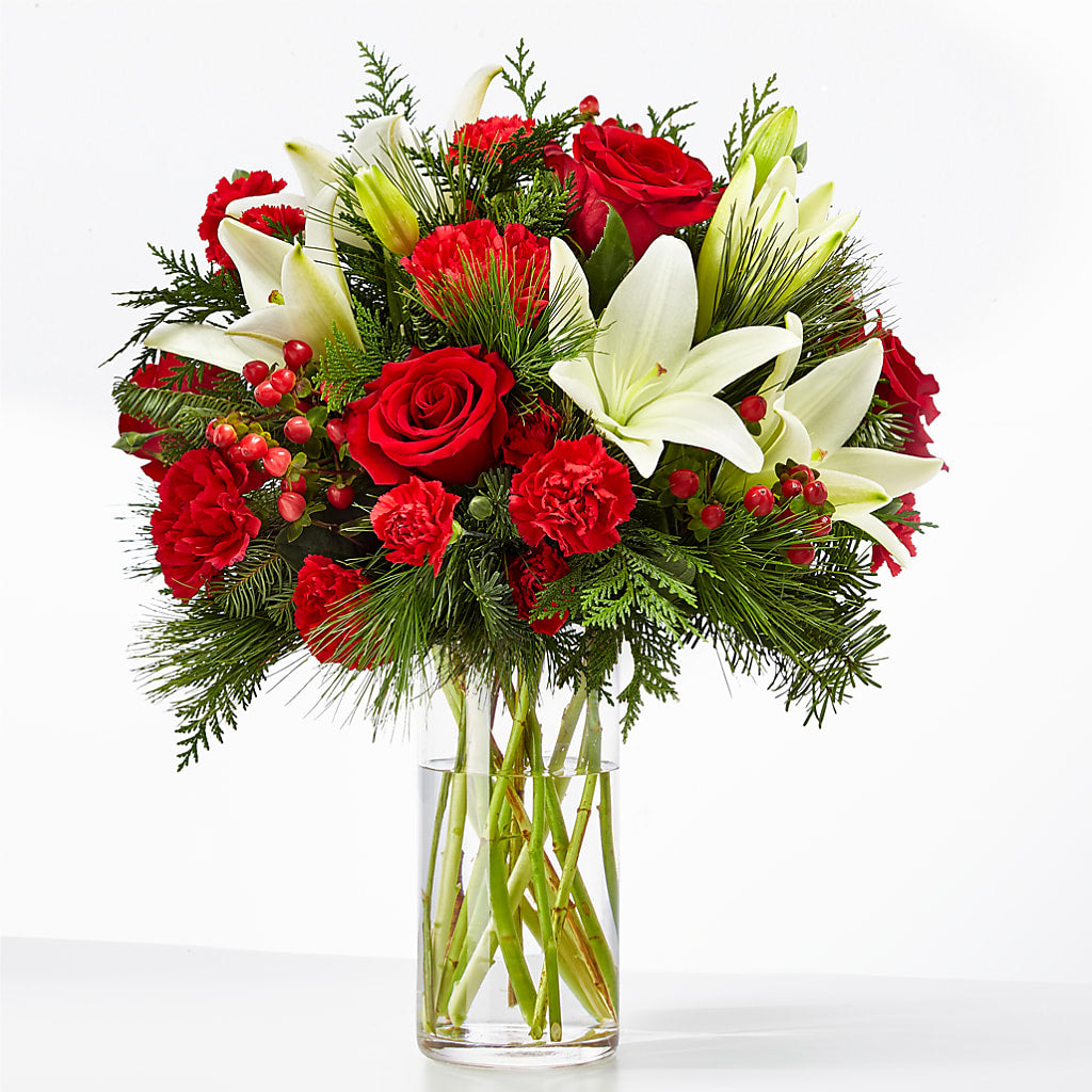 Joyful Greetings Bouquet – White Lilies N Paradise, Kokomo IN